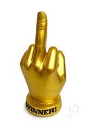 Golden F-u Finger Trophy - Gold/black